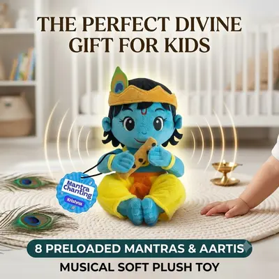 WonderBuddy Divine Mantra Chanting Baby Krishna Plush Toy