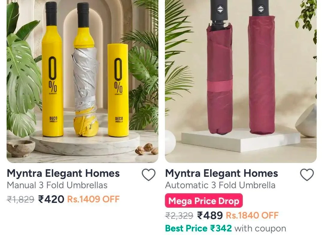 Myntra | Umbrella Starting at 465/- + Additional Coupon