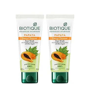 Amazon | Biotique Papaya Deep Cleanse Face Wash | Gentle Exfoliation