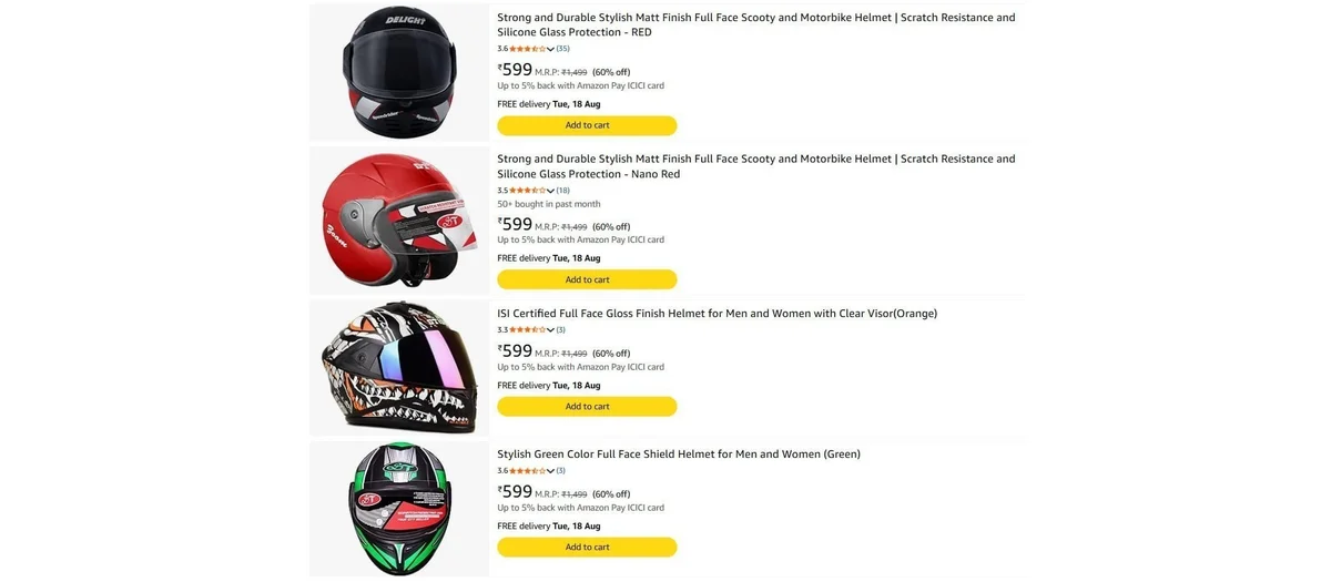 Flat 60% OFF On Stiss Helmet