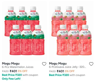 Myntra | Mogu Mogu set of Juice starting at 401/-