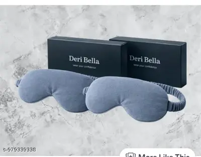 Premium Blue Velvet Sleeping Eye Mask Comfortable Unisex Light Blocking...