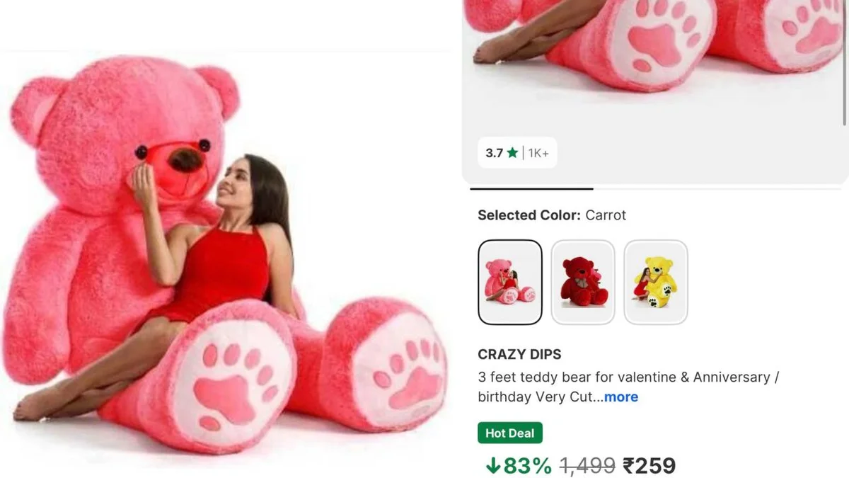 Big teddy bear now at the 83% off