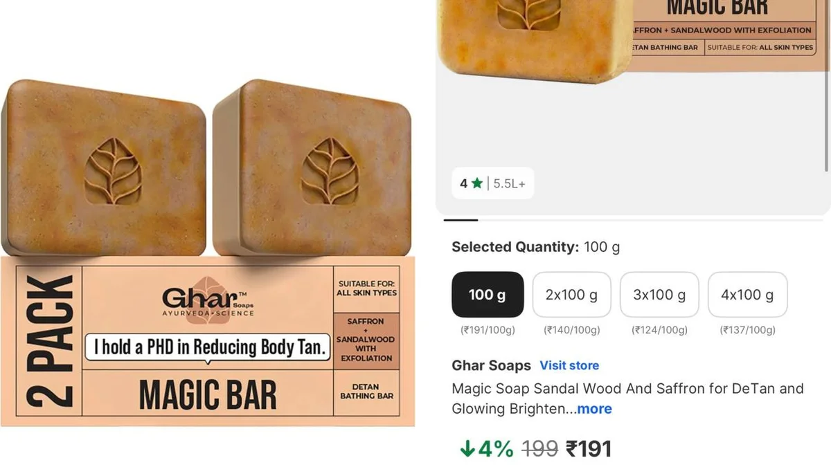 Mowt selling magic ghar soap now at the 191/-
