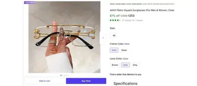 Retro Square Sunglasses @ ₹253