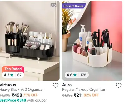 Myntra | Makeup Organizers starting at 119/-