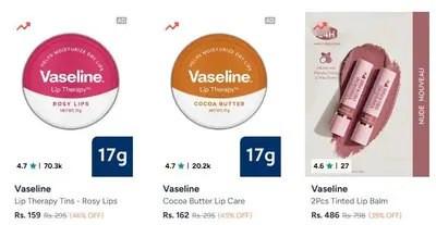 Myntra | Vaseline lips - Up To 50% Off