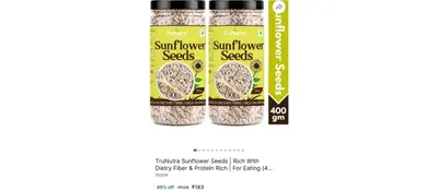 TruNutra Sunflower Seeds @ ₹183/-