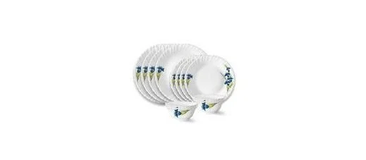 Larah Opalware Dinner Set Of 12 Pcs .