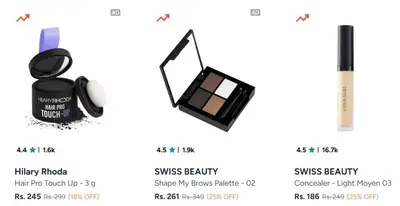 Myntra | Get extra 25% off on a purchase of 199 on Makeup