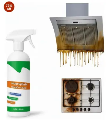 500Ml Kitchen Cleaner Spray Oil &amp; Grease Stain Remover For Gas Stove, Chimney BBQ Exhaust Fan Non-Flammable Nontoxic Magic Degreaser Liquid Spray for Grill all surface cleaner