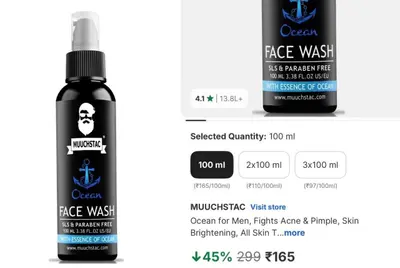 Most viral muscatac facewash now at the 165/-