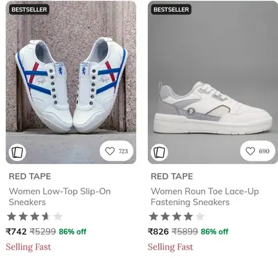 Ajio | Red Tape Shoes at Upto 86% Discount