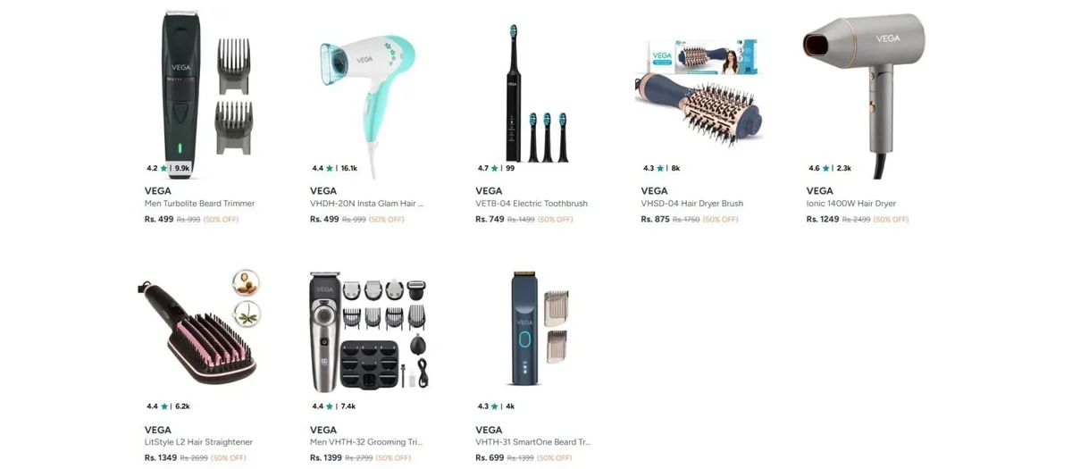 Vega Personal Care Grooming and Styling Appliances
