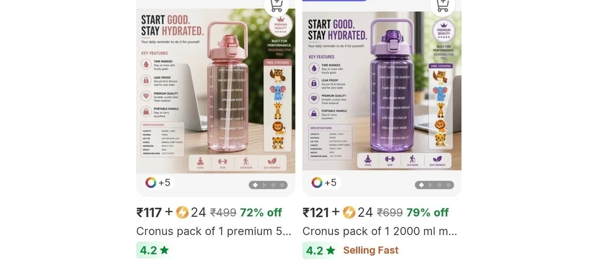 Loot Deal : 2L Motivational Gym Water Bottle @ ₹144/-