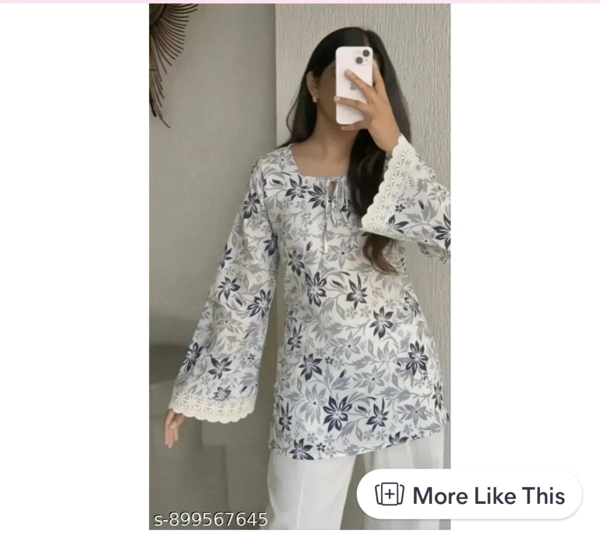 Women Floral Printed Short Kurti...