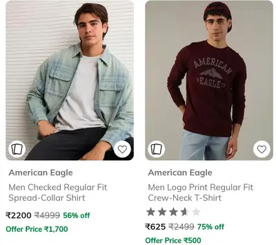 Ajio | American Eagle Min 50%