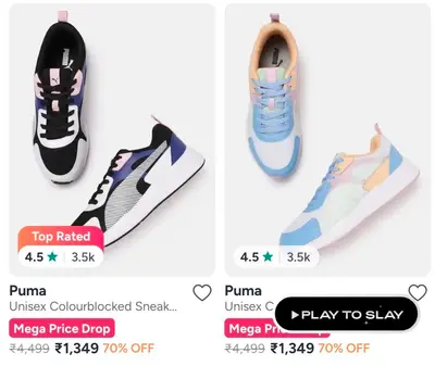 Myntra |  Puma Clothing & Footwear - Up to 70% Off!