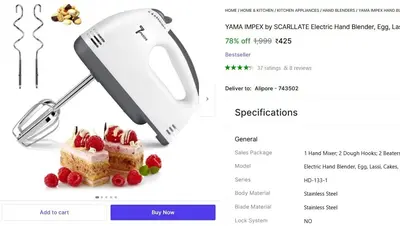 Electric Hand Blender @ ₹425