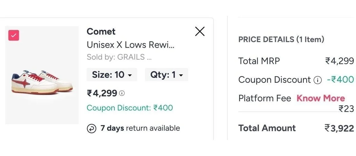 Comet Shoe Flat 400 off