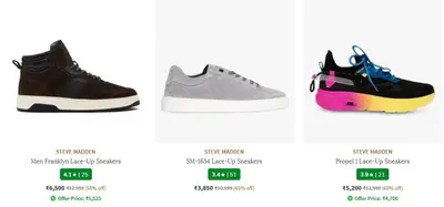 Ajio | Steve Madden 50% Off